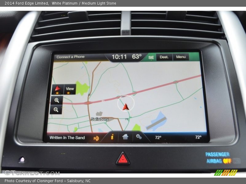 White Platinum / Medium Light Stone 2014 Ford Edge Limited