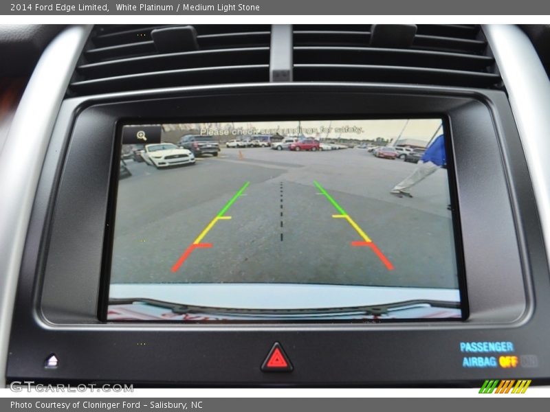 White Platinum / Medium Light Stone 2014 Ford Edge Limited