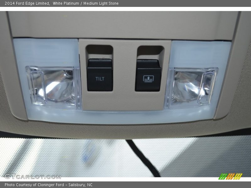 White Platinum / Medium Light Stone 2014 Ford Edge Limited