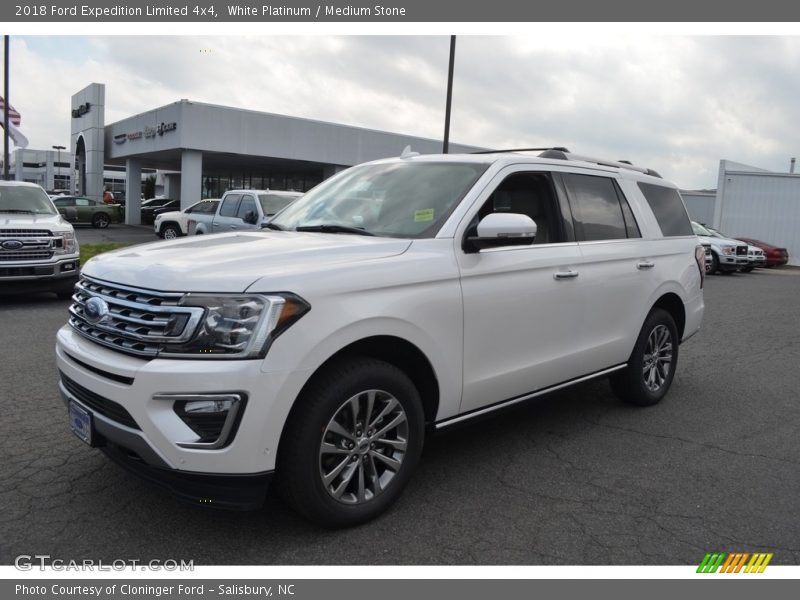 White Platinum / Medium Stone 2018 Ford Expedition Limited 4x4