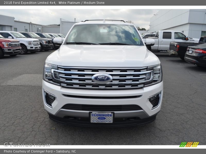 White Platinum / Medium Stone 2018 Ford Expedition Limited 4x4