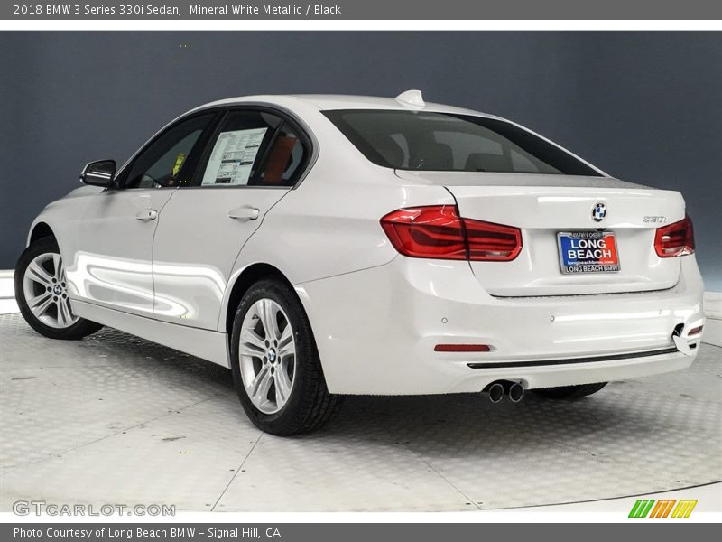 Mineral White Metallic / Black 2018 BMW 3 Series 330i Sedan