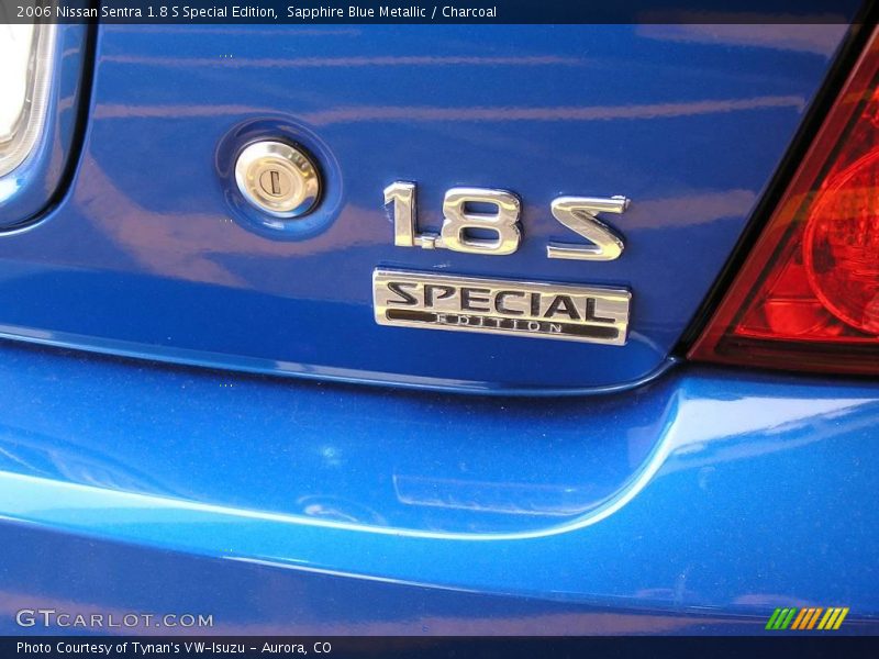 Sapphire Blue Metallic / Charcoal 2006 Nissan Sentra 1.8 S Special Edition