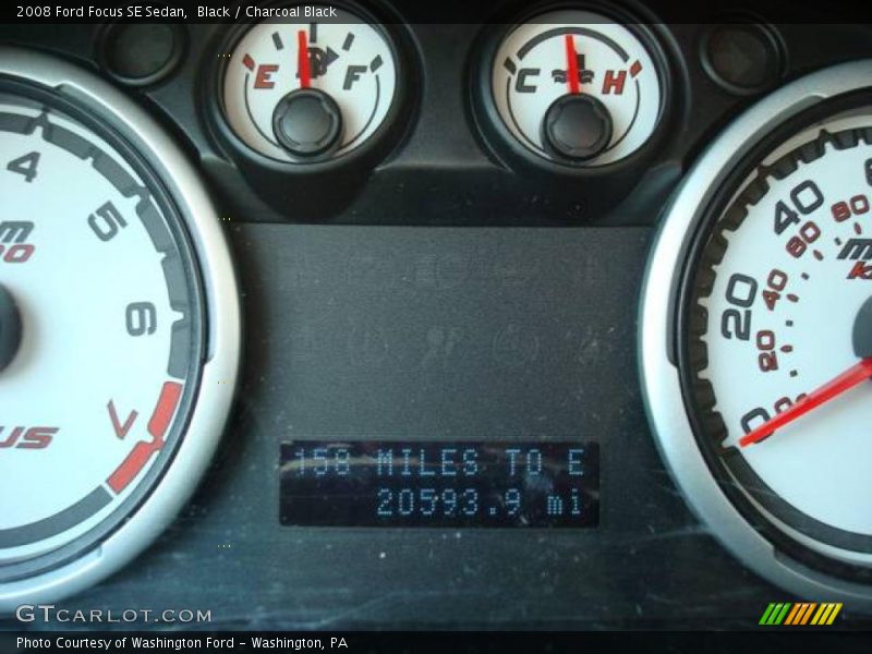 Black / Charcoal Black 2008 Ford Focus SE Sedan