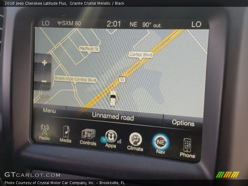 Navigation of 2018 Cherokee Latitude Plus