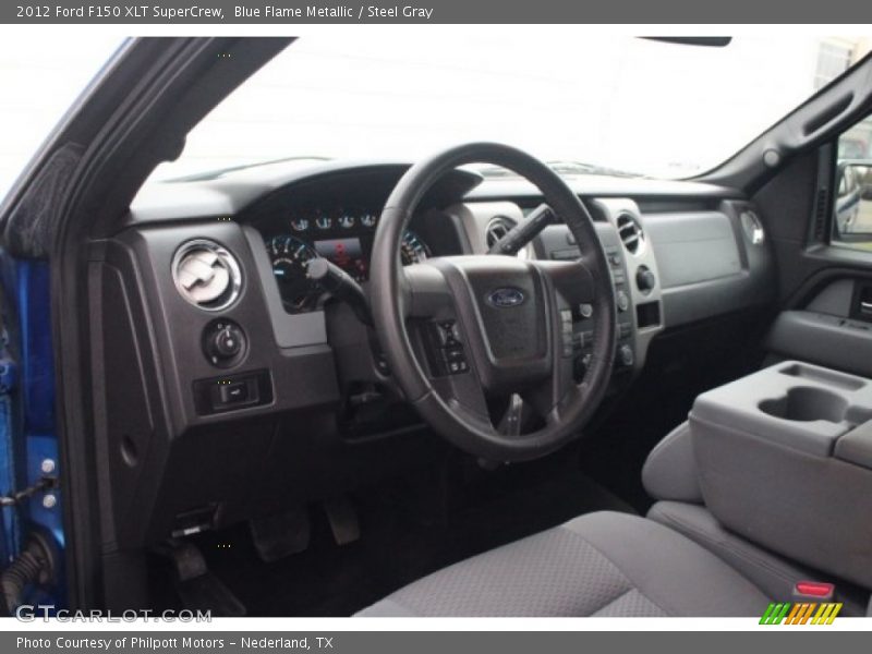 Blue Flame Metallic / Steel Gray 2012 Ford F150 XLT SuperCrew