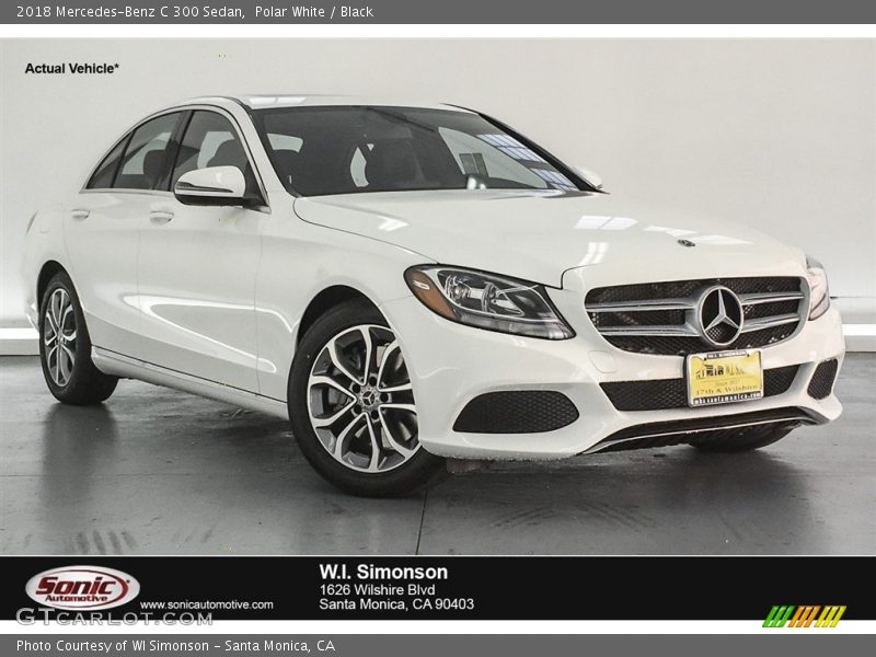 Polar White / Black 2018 Mercedes-Benz C 300 Sedan