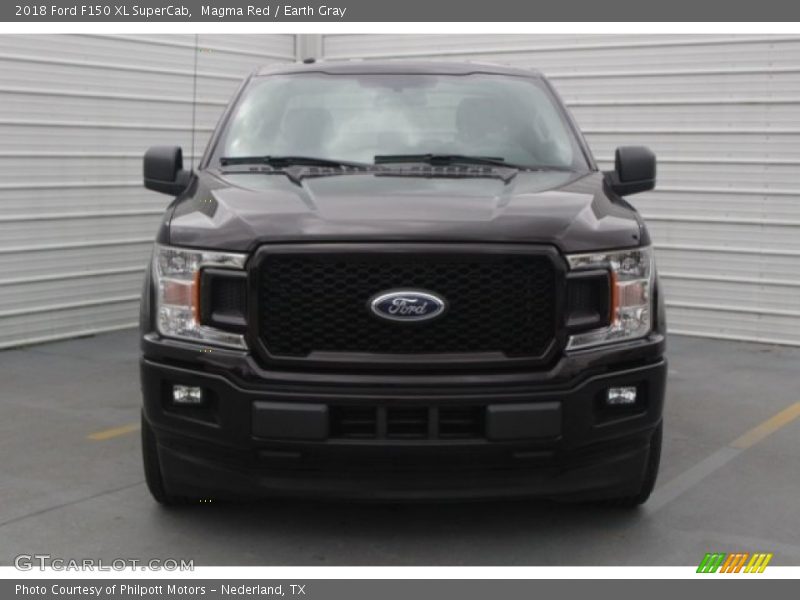 Magma Red / Earth Gray 2018 Ford F150 XL SuperCab