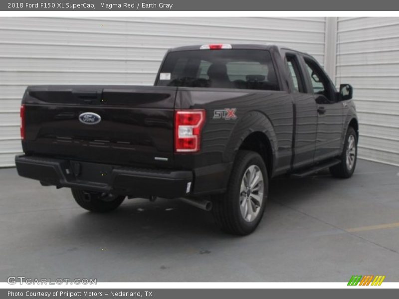 Magma Red / Earth Gray 2018 Ford F150 XL SuperCab