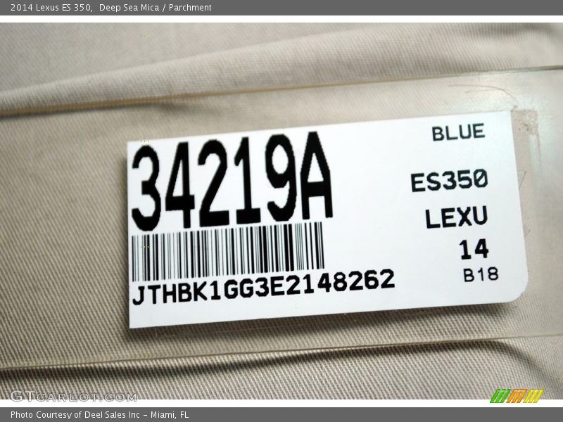 Deep Sea Mica / Parchment 2014 Lexus ES 350