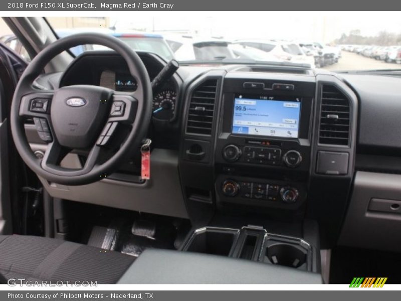 Magma Red / Earth Gray 2018 Ford F150 XL SuperCab