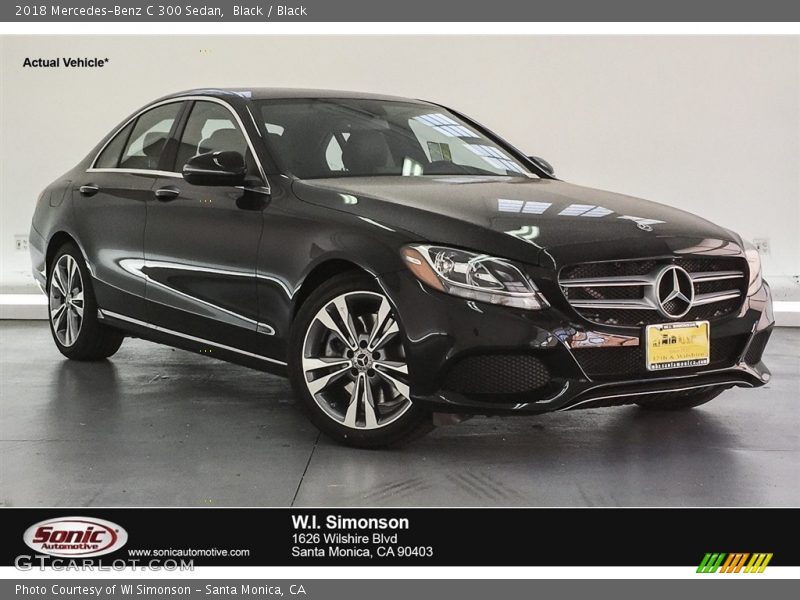 Black / Black 2018 Mercedes-Benz C 300 Sedan