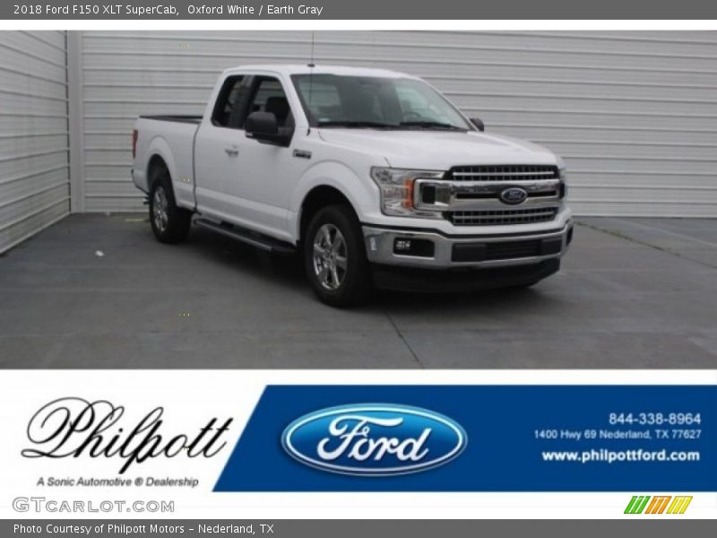 Oxford White / Earth Gray 2018 Ford F150 XLT SuperCab