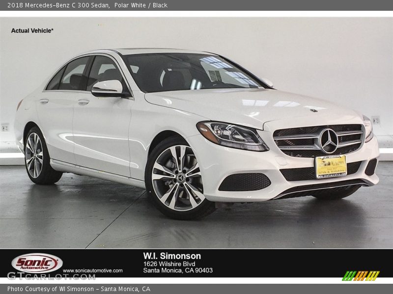 Polar White / Black 2018 Mercedes-Benz C 300 Sedan