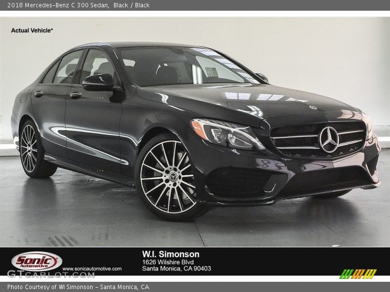 Black / Black 2018 Mercedes-Benz C 300 Sedan