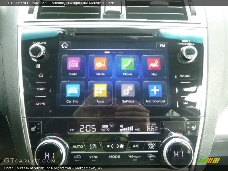 Twilight Blue Metallic / Black 2018 Subaru Outback 2.5i Premium