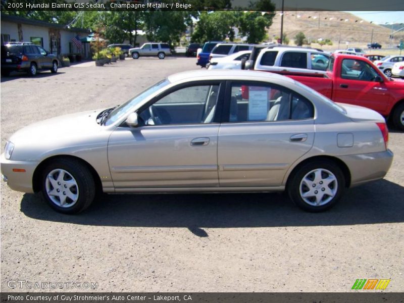 Champagne Metallic / Beige 2005 Hyundai Elantra GLS Sedan