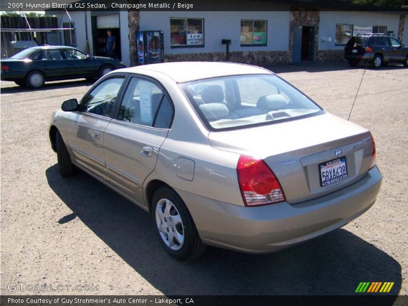 Champagne Metallic / Beige 2005 Hyundai Elantra GLS Sedan