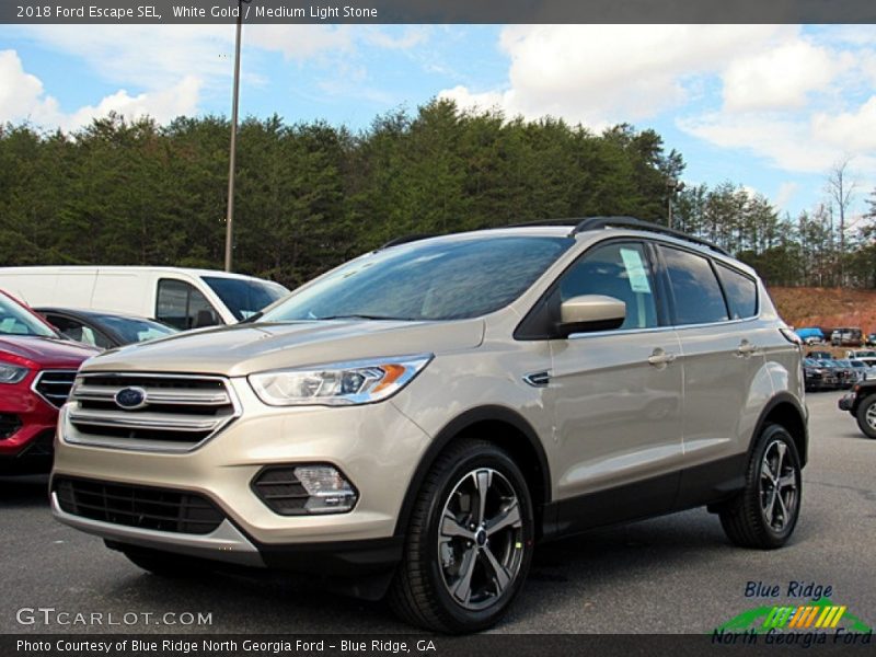 White Gold / Medium Light Stone 2018 Ford Escape SEL