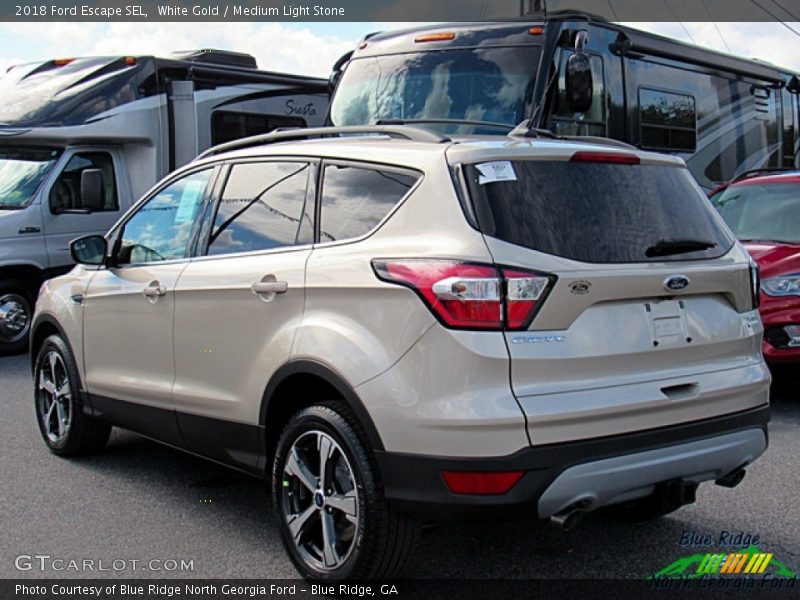 White Gold / Medium Light Stone 2018 Ford Escape SEL