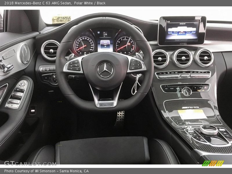 Polar White / Black 2018 Mercedes-Benz C 63 AMG Sedan
