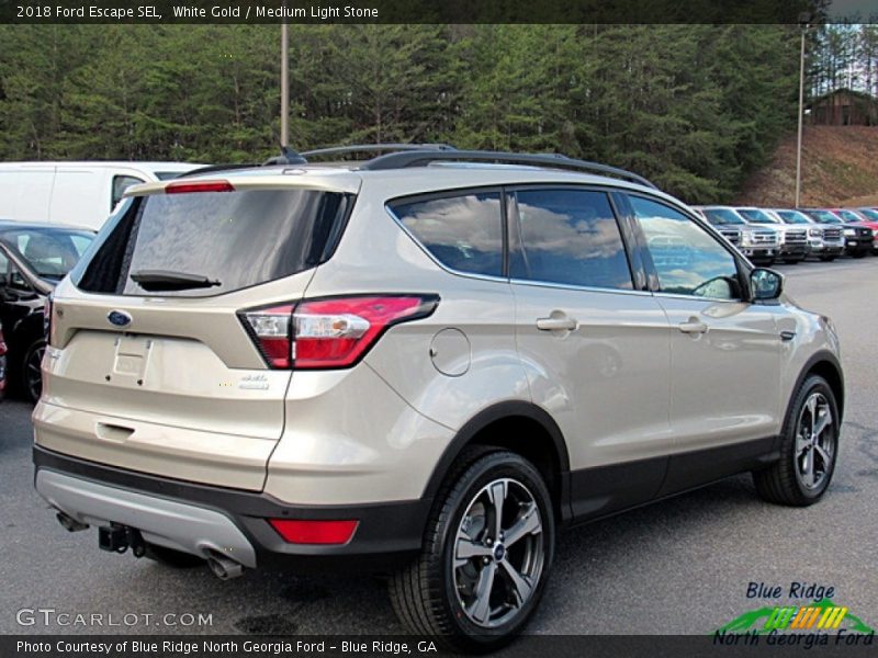 White Gold / Medium Light Stone 2018 Ford Escape SEL