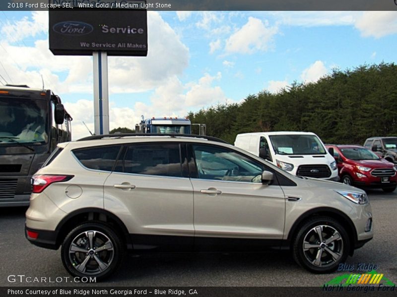 White Gold / Medium Light Stone 2018 Ford Escape SEL