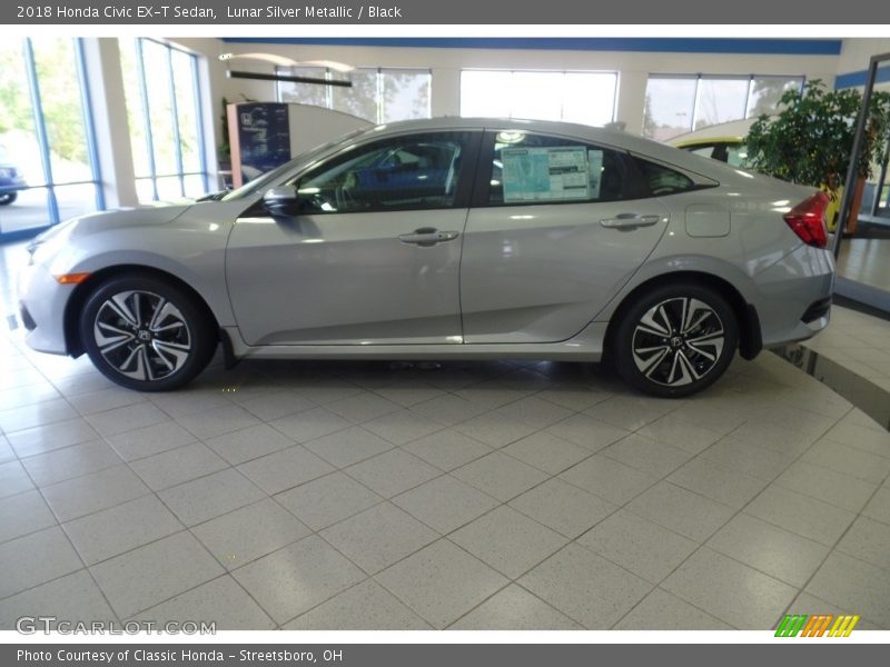 Lunar Silver Metallic / Black 2018 Honda Civic EX-T Sedan
