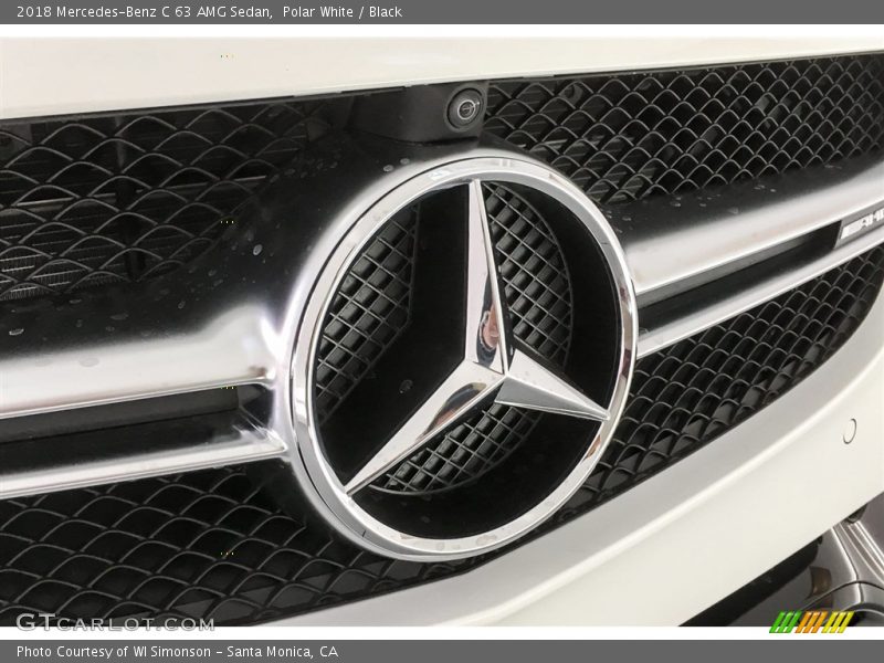 Polar White / Black 2018 Mercedes-Benz C 63 AMG Sedan