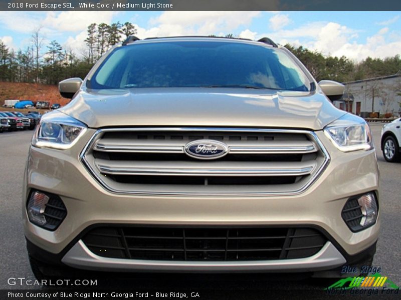 White Gold / Medium Light Stone 2018 Ford Escape SEL