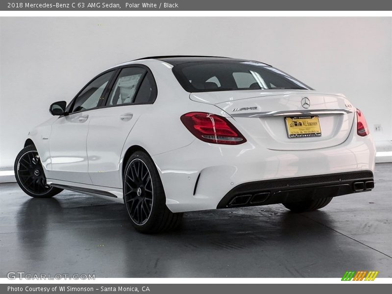 Polar White / Black 2018 Mercedes-Benz C 63 AMG Sedan