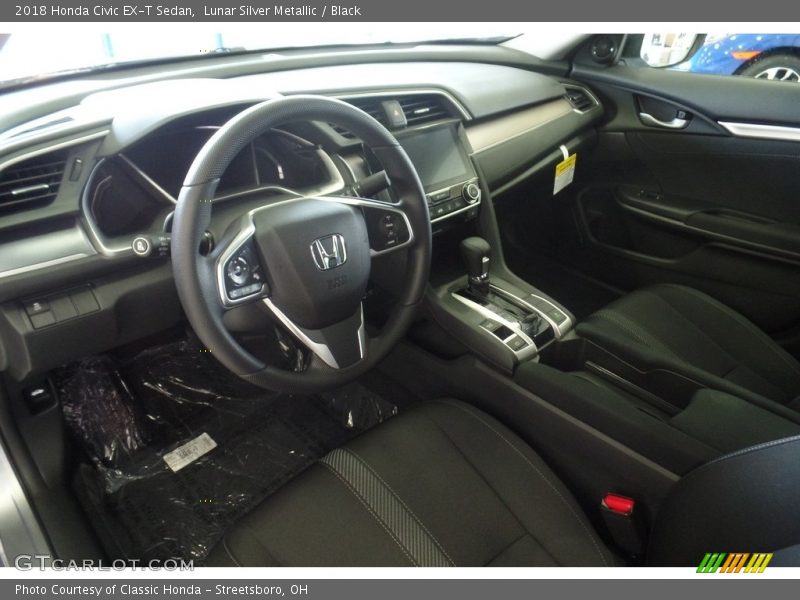 Lunar Silver Metallic / Black 2018 Honda Civic EX-T Sedan