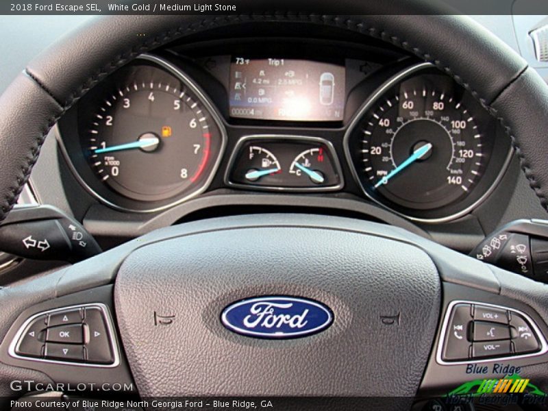 White Gold / Medium Light Stone 2018 Ford Escape SEL