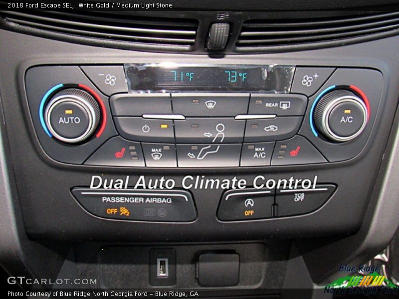 White Gold / Medium Light Stone 2018 Ford Escape SEL