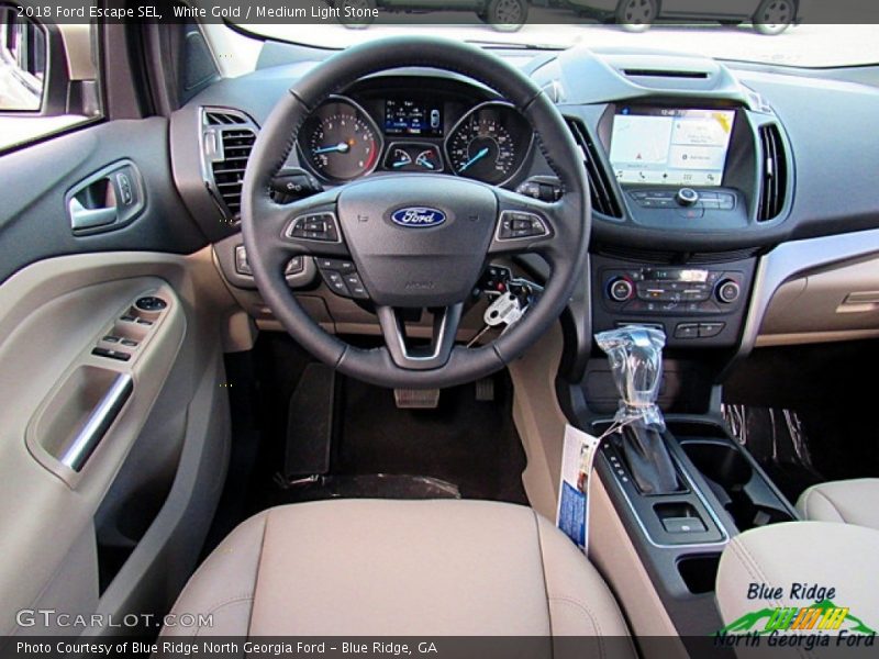 White Gold / Medium Light Stone 2018 Ford Escape SEL