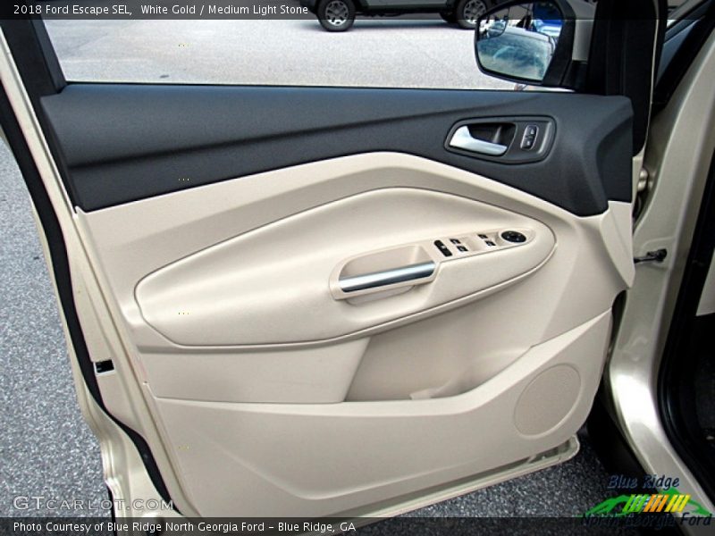 White Gold / Medium Light Stone 2018 Ford Escape SEL