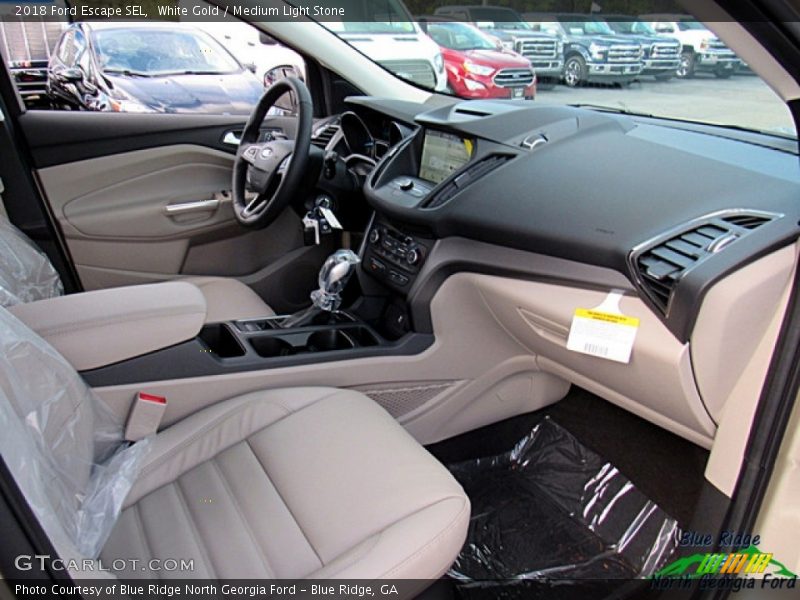 White Gold / Medium Light Stone 2018 Ford Escape SEL
