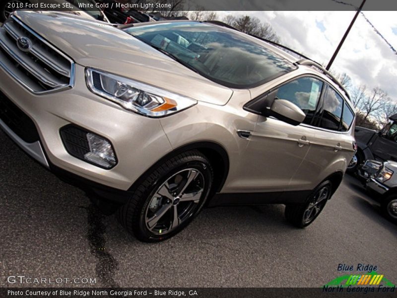 White Gold / Medium Light Stone 2018 Ford Escape SEL