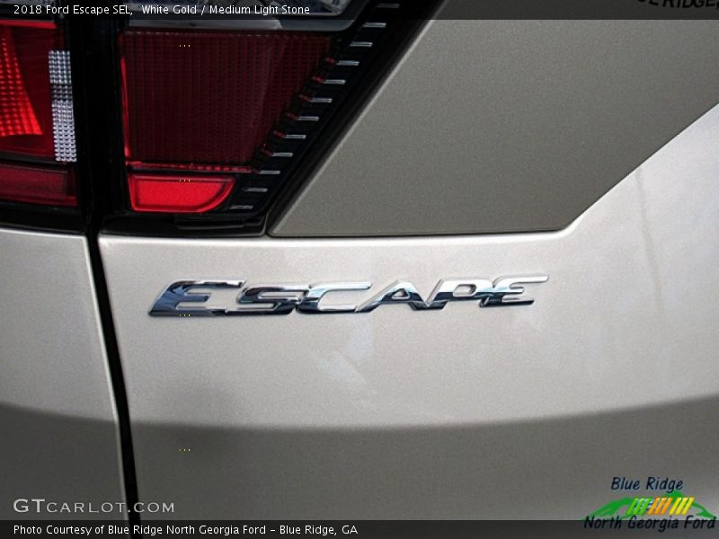 White Gold / Medium Light Stone 2018 Ford Escape SEL