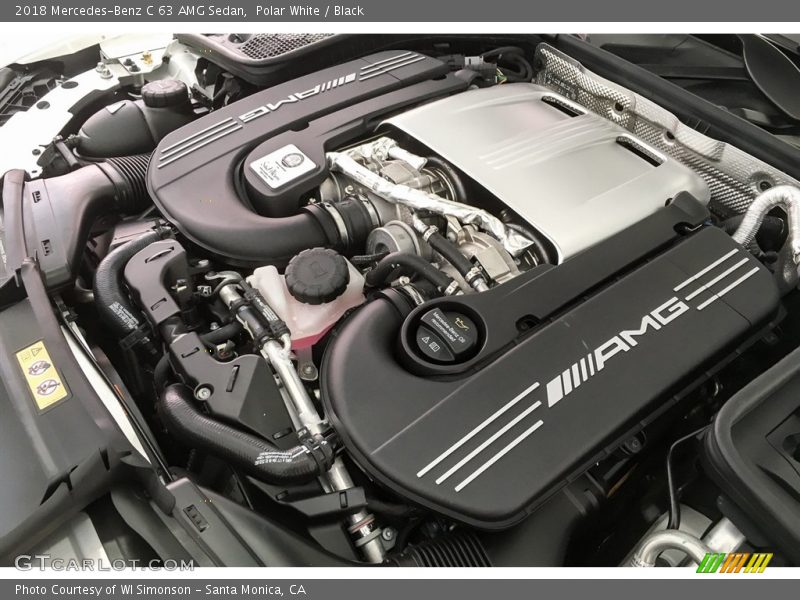 Polar White / Black 2018 Mercedes-Benz C 63 AMG Sedan