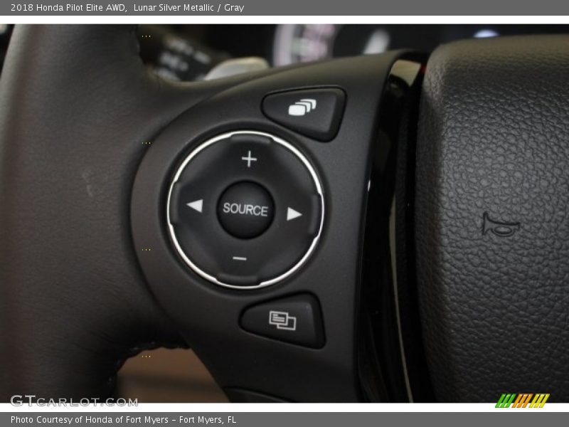 Lunar Silver Metallic / Gray 2018 Honda Pilot Elite AWD