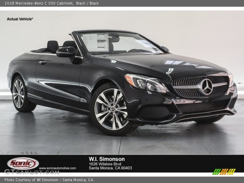 Black / Black 2018 Mercedes-Benz C 300 Cabriolet
