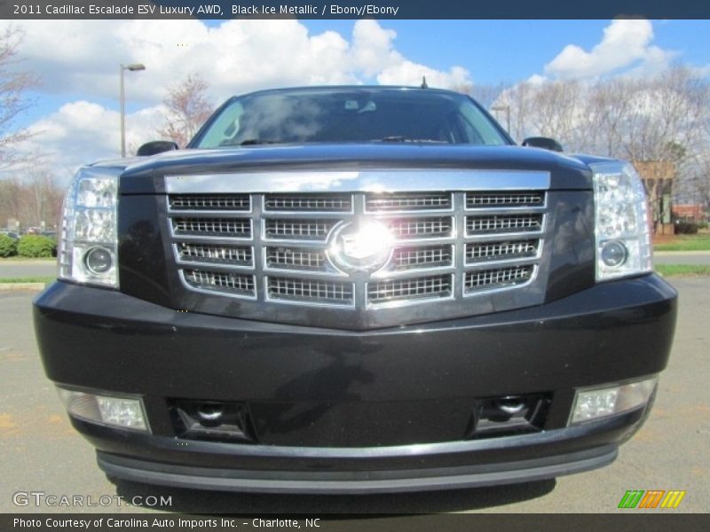 Black Ice Metallic / Ebony/Ebony 2011 Cadillac Escalade ESV Luxury AWD