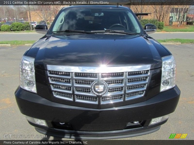 Black Ice Metallic / Ebony/Ebony 2011 Cadillac Escalade ESV Luxury AWD