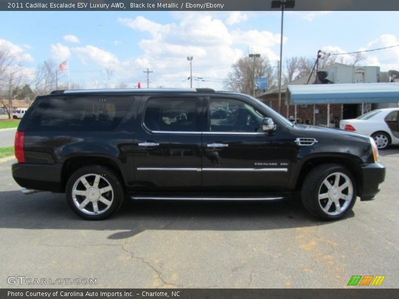 Black Ice Metallic / Ebony/Ebony 2011 Cadillac Escalade ESV Luxury AWD