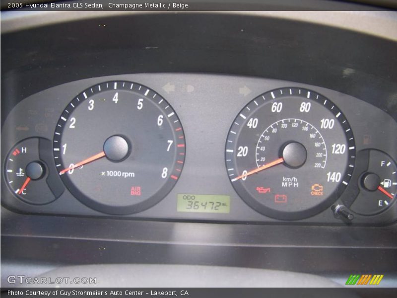 Champagne Metallic / Beige 2005 Hyundai Elantra GLS Sedan