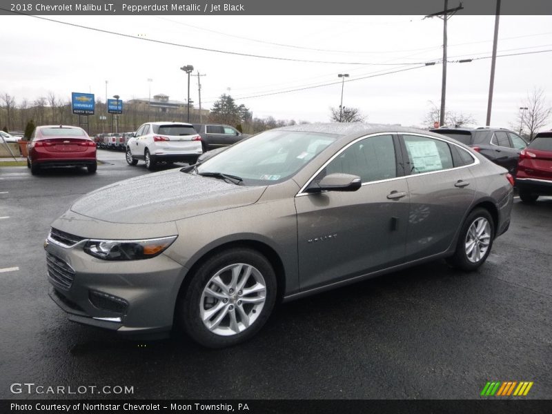 Pepperdust Metallic / Jet Black 2018 Chevrolet Malibu LT