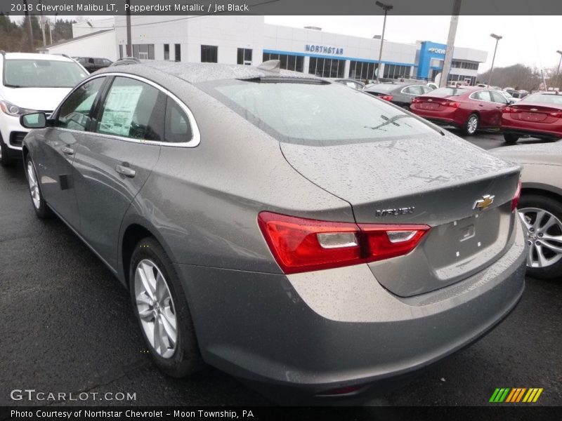 Pepperdust Metallic / Jet Black 2018 Chevrolet Malibu LT