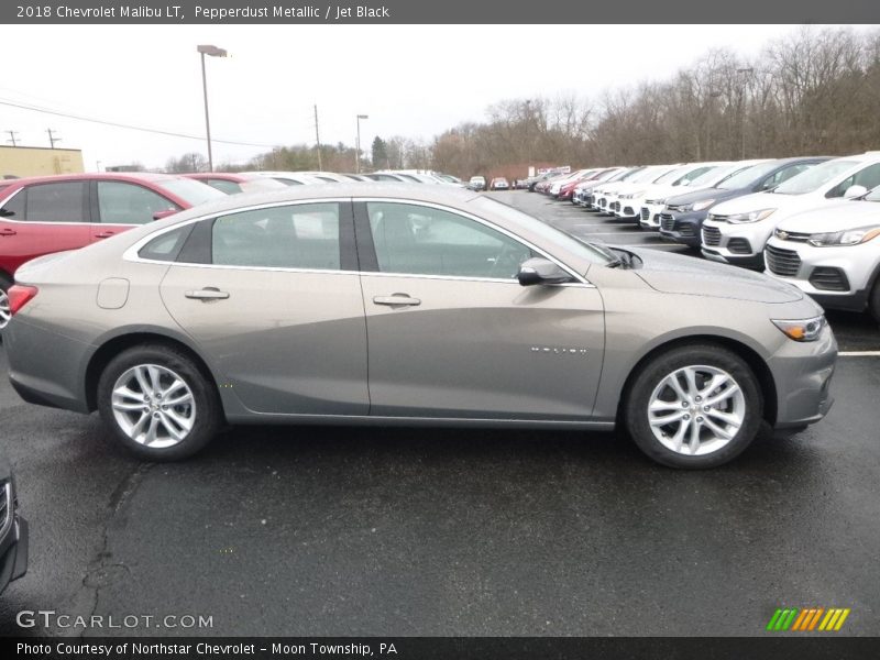Pepperdust Metallic / Jet Black 2018 Chevrolet Malibu LT