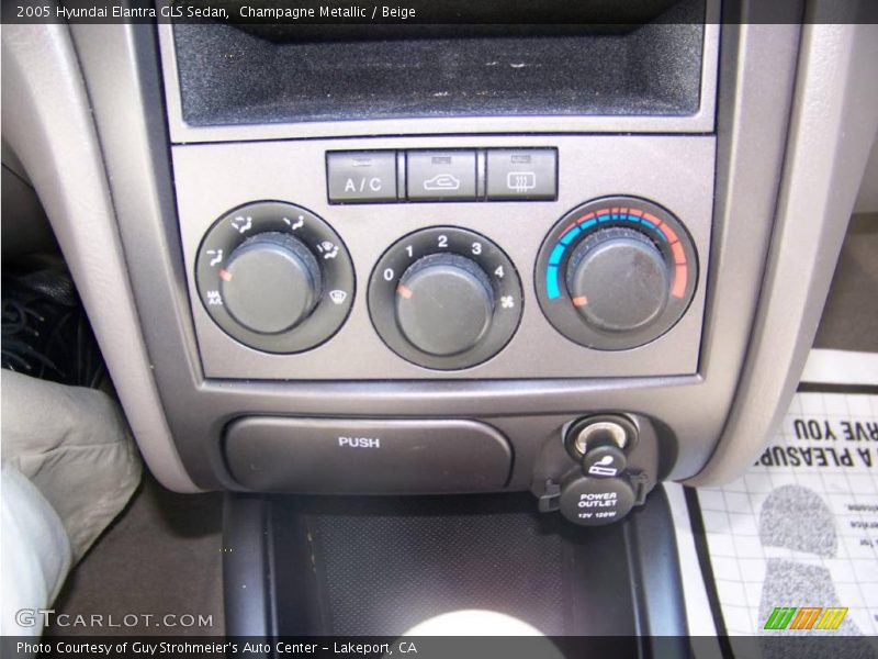 Champagne Metallic / Beige 2005 Hyundai Elantra GLS Sedan